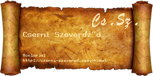Cserni Szeveréd névjegykártya